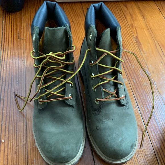 olive green timberlands kids